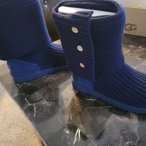 Ugg w/Lattice Cardy Navy Blue Size 9